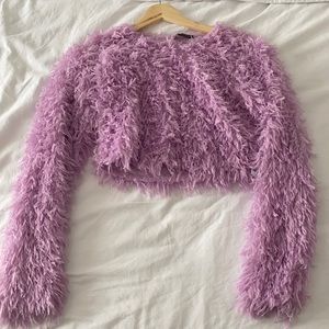 Feather effect sweater
